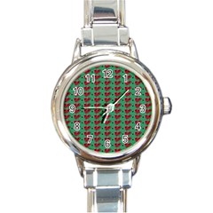 Evil Heart Graffiti Pattern Round Italian Charm Watch by DinzDas