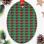 Evil Heart Graffiti Pattern Ornament (Oval) Front