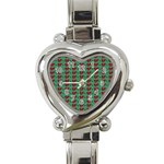 Evil Heart Graffiti Pattern Heart Italian Charm Watch Front