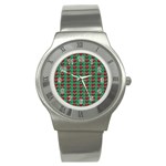 Evil Heart Graffiti Pattern Stainless Steel Watch Front