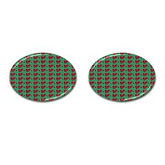 Evil Heart Graffiti Pattern Cufflinks (oval) by DinzDas