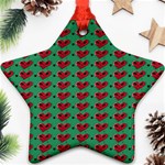 Evil Heart Graffiti Pattern Star Ornament (Two Sides) Back