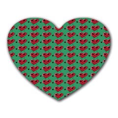 Evil Heart Graffiti Pattern Heart Mousepads by DinzDas