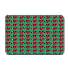 Evil Heart Graffiti Pattern Small Doormat  by DinzDas