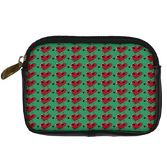 Evil Heart Graffiti Pattern Digital Camera Leather Case by DinzDas