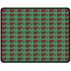 Evil Heart Graffiti Pattern Double Sided Fleece Blanket (medium)  by DinzDas