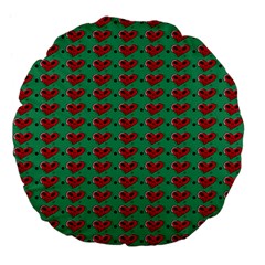 Evil Heart Graffiti Pattern Large 18  Premium Flano Round Cushions by DinzDas