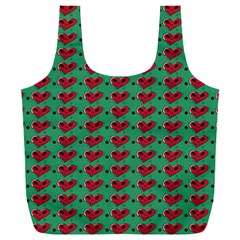 Evil Heart Graffiti Pattern Full Print Recycle Bag (xxxl) by DinzDas