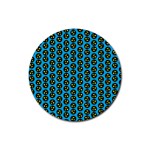 0059 Comic Head Bothered Smiley Pattern Rubber Coaster (Round)  Front