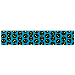 0059 Comic Head Bothered Smiley Pattern Small Flano Scarf by DinzDas