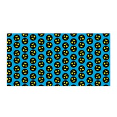 0059 Comic Head Bothered Smiley Pattern Satin Wrap by DinzDas