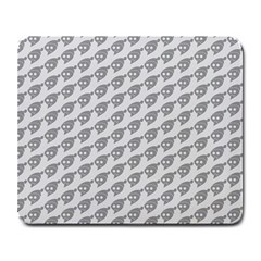 Comic Head Skull Hat Pattern 2 Large Mousepads by DinzDas