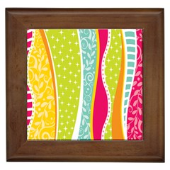 Abstract Lines Framed Tile by designsbymallika