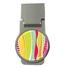 Abstract Lines Money Clips (round)  by designsbymallika