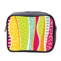 Abstract Lines Mini Toiletries Bag (two Sides) by designsbymallika