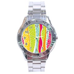 Abstract Lines Stainless Steel Analogue Watch by designsbymallika