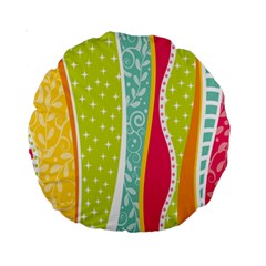 Abstract Lines Standard 15  Premium Round Cushions by designsbymallika