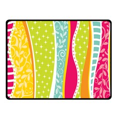 Abstract Lines Double Sided Fleece Blanket (small)  by designsbymallika