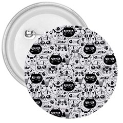 Cute Cat Faces Pattern 3  Buttons by TastefulDesigns