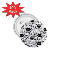 Cute Cat Faces Pattern 1 75  Buttons (100 Pack)  by TastefulDesigns