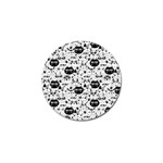 Cute Cat Faces Pattern Golf Ball Marker Front