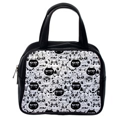 Cute Cat Faces Pattern Classic Handbag (one Side) by TastefulDesigns