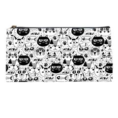 Cute Cat Faces Pattern Pencil Case by TastefulDesigns