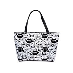 Cute Cat Faces Pattern Classic Shoulder Handbag by TastefulDesigns