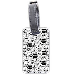 Cute Cat Faces Pattern Luggage Tag (one Side) by TastefulDesigns