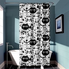 Cute Cat Faces Pattern Shower Curtain 36  X 72  (stall)  by TastefulDesigns