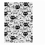 Cute Cat Faces Pattern Large Garden Flag (Two Sides) Front