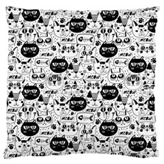 Cute Cat Faces Pattern Standard Flano Cushion Case (two Sides) by TastefulDesigns