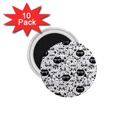 Cute Cat Faces Pattern 1 75  Magnets (10 Pack)  by TastefulDesigns