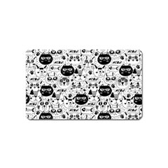 Cute Cat Faces Pattern Magnet (name Card) by TastefulDesigns