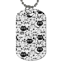 Cute Cat Faces Pattern Dog Tag (one Side) by TastefulDesigns