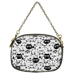 Cute Cat Faces Pattern Chain Purse (two Sides) by TastefulDesigns