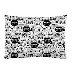 Cute Cat Faces Pattern Pillow Case by TastefulDesigns