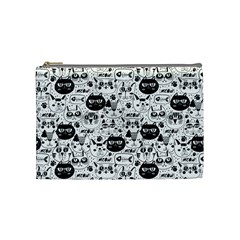 Cute Cat Faces Pattern Cosmetic Bag (medium)