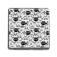 Cute Cat Faces Pattern Memory Card Reader (square 5 Slot) by TastefulDesigns