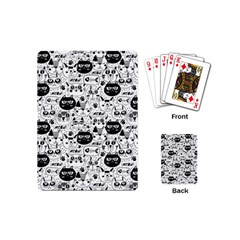 Cute Cat Faces Pattern Playing Cards Single Design (mini) by TastefulDesigns