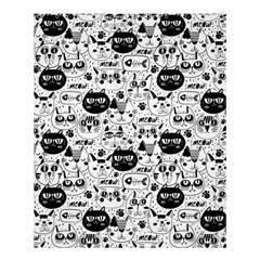 Cute Cat Faces Pattern Shower Curtain 60  X 72  (medium)  by TastefulDesigns