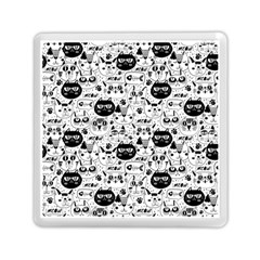 Cute Cat Faces Pattern Memory Card Reader (square) by TastefulDesigns