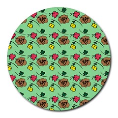 Lady Bug Fart - Nature And Insects Round Mousepads by DinzDas