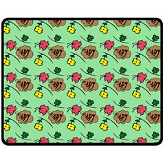 Lady Bug Fart - Nature And Insects Double Sided Fleece Blanket (medium)  by DinzDas