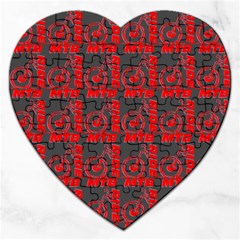 015 Mountain Bike - Mtb - Hardtail And Downhill Jigsaw Puzzle (heart) by DinzDas