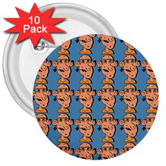 Village Dude - Hillbilly And Redneck - Trailer Park Boys 3  Buttons (10 Pack)  by DinzDas