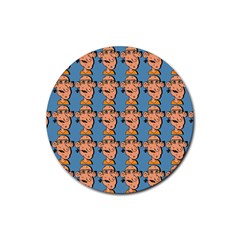 Village Dude - Hillbilly And Redneck - Trailer Park Boys Rubber Round Coaster (4 Pack)  by DinzDas