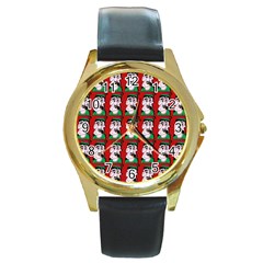 Village Dude - Hillbilly And Redneck - Trailer Park Boys Round Gold Metal Watch by DinzDas