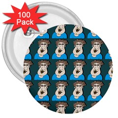 Village Dude - Hillbilly And Redneck - Trailer Park Boys 3  Buttons (100 Pack)  by DinzDas