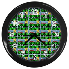 Game Over Karate And Gaming - Pixel Martial Arts Wall Clock (black) by DinzDas